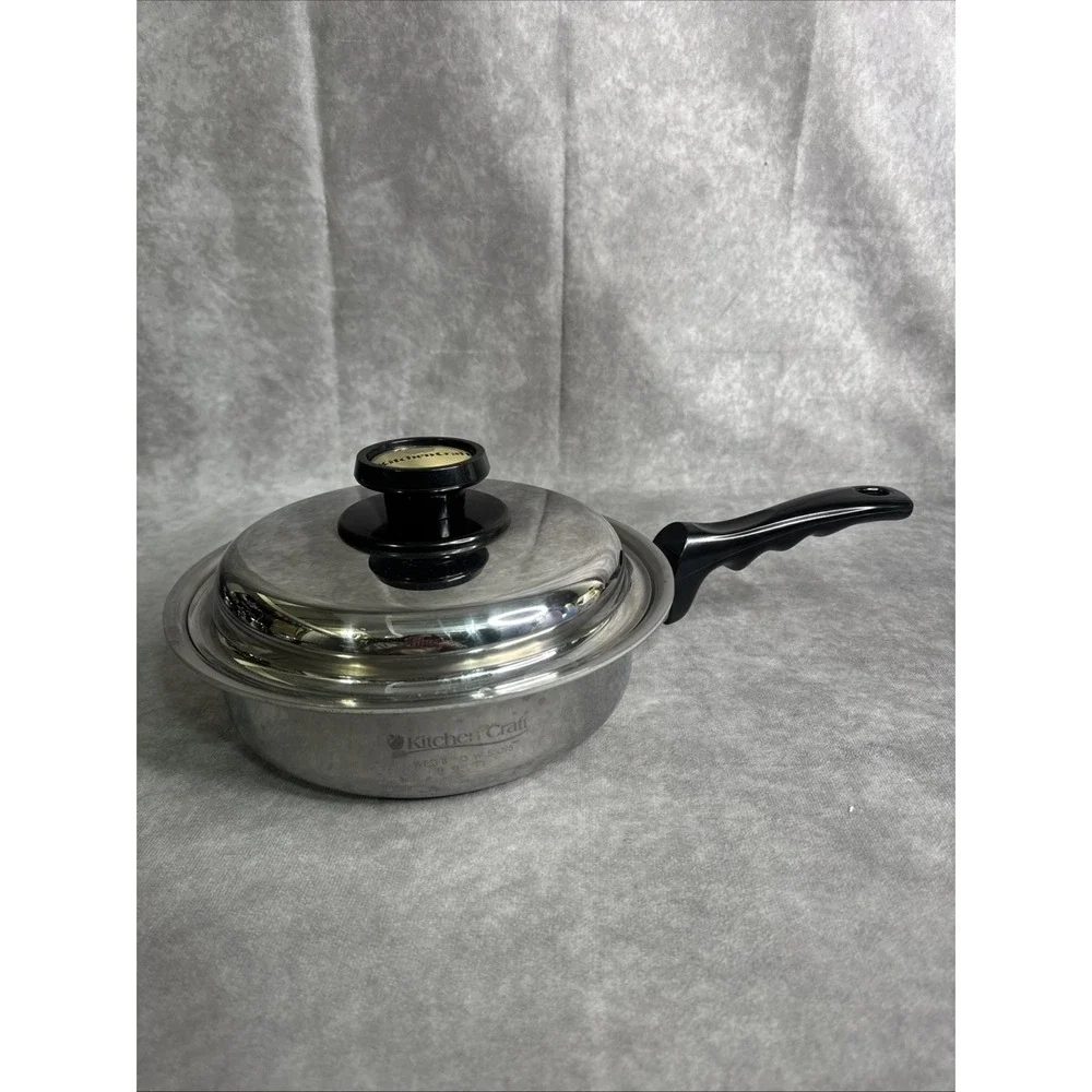 Kitchen Craft West Bend 8 Inch Skillet With Lid 53095 Stainless